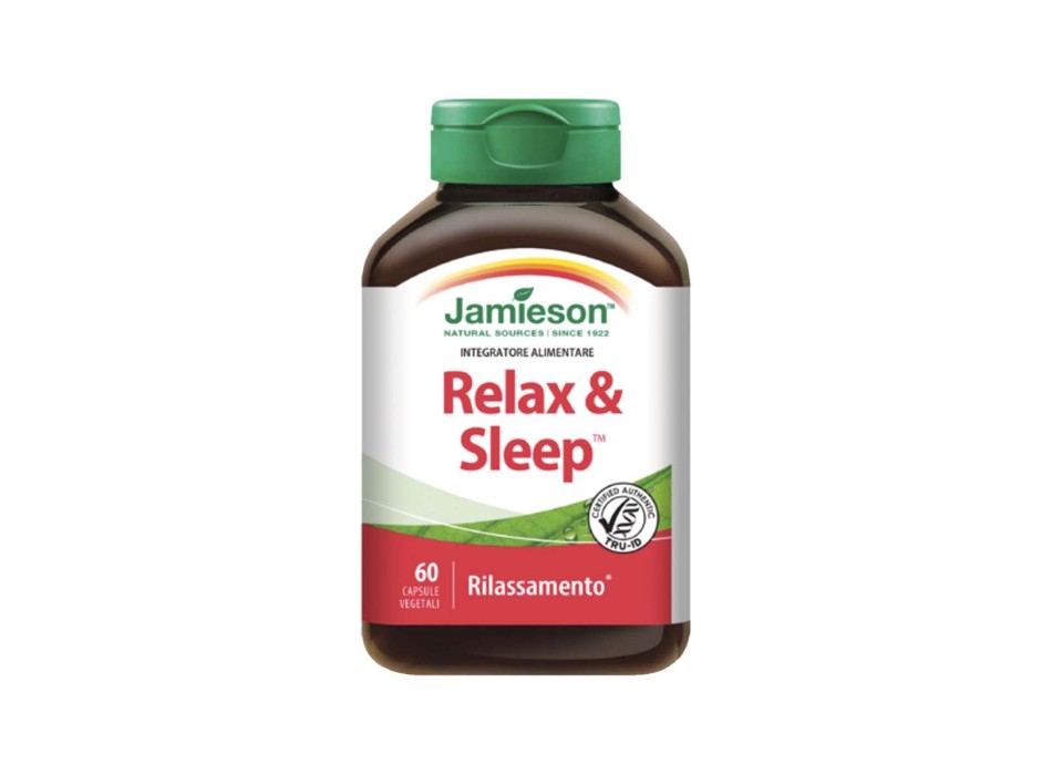 RELAX AND SLEEP - Integratore alimentare a base di valeriana, luppolo, passiflora e Nepeta cataria. JAMIESON