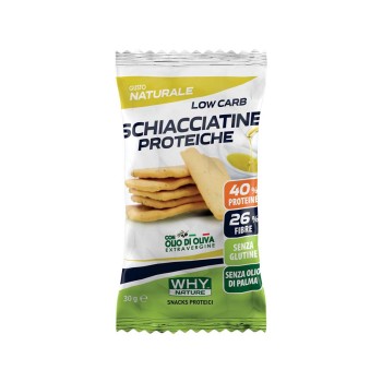 SCHIACCIATINE PROTEICHE - Snack proteico ad alto contenuto di fibre WHY NATURE