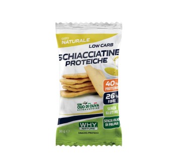 SCHIACCIATINE PROTEICHE - Snack proteico ad alto contenuto di fibre WHY NATURE