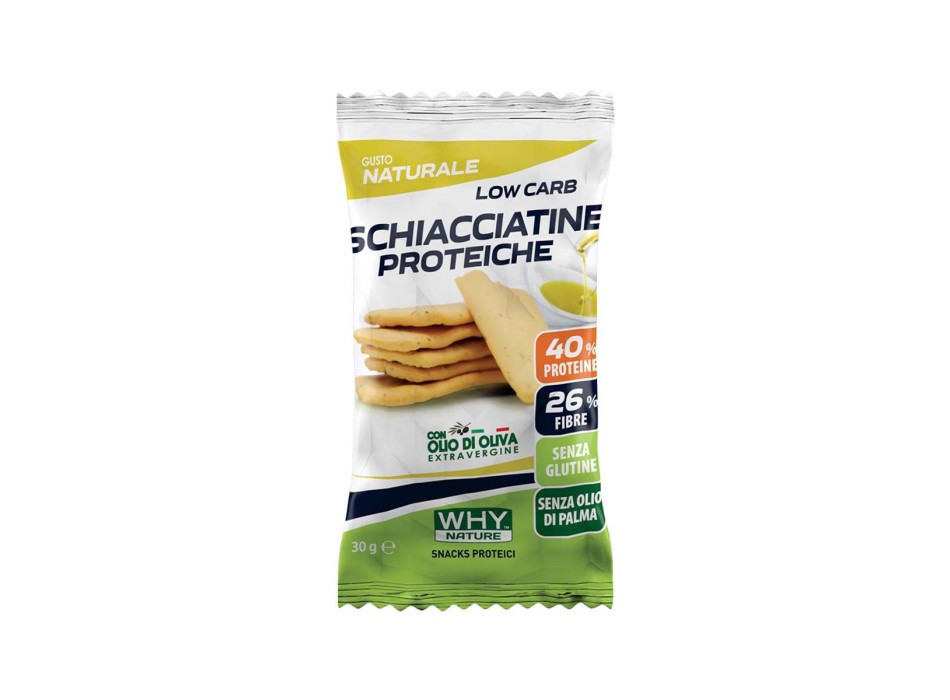 SCHIACCIATINE PROTEICHE - Snack proteico ad alto contenuto di fibre WHY NATURE