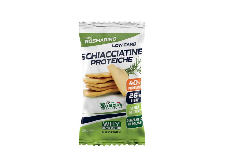 SCHIACCIATINE PROTEICHE - Snack proteico ad alto contenuto di fibre WHY NATURE