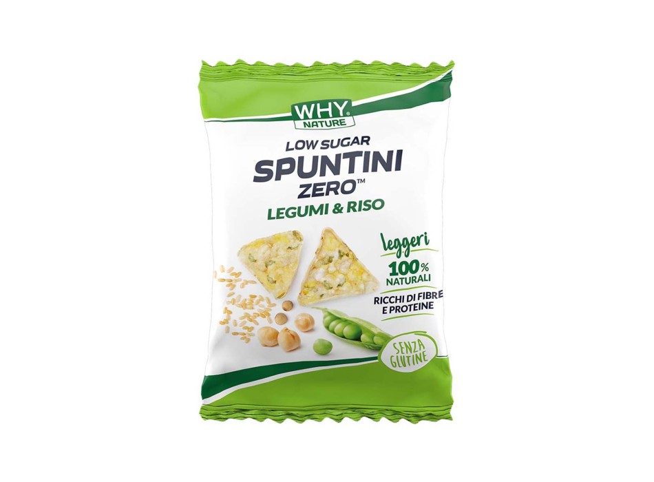 SPUNTINI ZERO LOW SUGAR - Snack proteico ad alto contenuto di fibre WHY NATURE