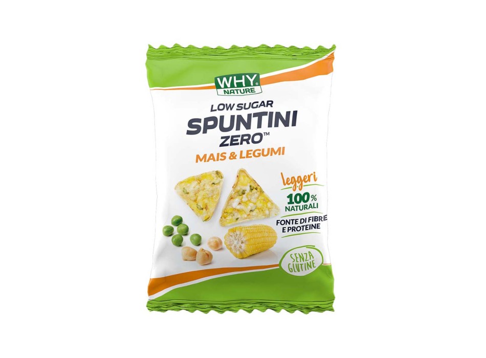 SPUNTINI ZERO LOW SUGAR - Snack proteico ad alto contenuto di fibre WHY NATURE