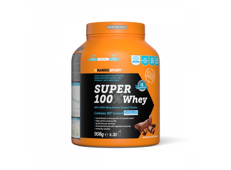 SUPER 100% WHEY - Proteine Concentrate del siero del latte con aminoacidi peptidici NAMEDSPORT