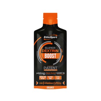 SUPER DEXTRINE BOOST - Gel energetico con carboidrati a rilascio sequenziale con caffeina ETHICSPORT