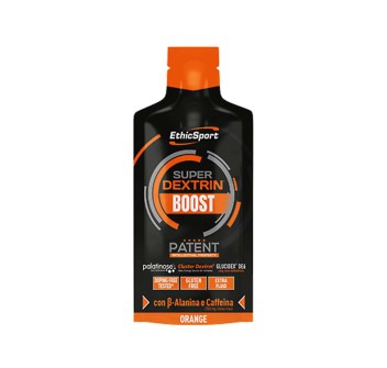 SUPER DEXTRINE BOOST - Gel energetico con carboidrati a rilascio sequenziale con caffeina ETHICSPORT