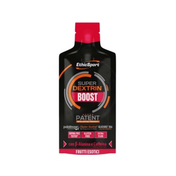 SUPER DEXTRINE BOOST - Gel energetico con carboidrati a rilascio sequenziale con caffeina ETHICSPORT