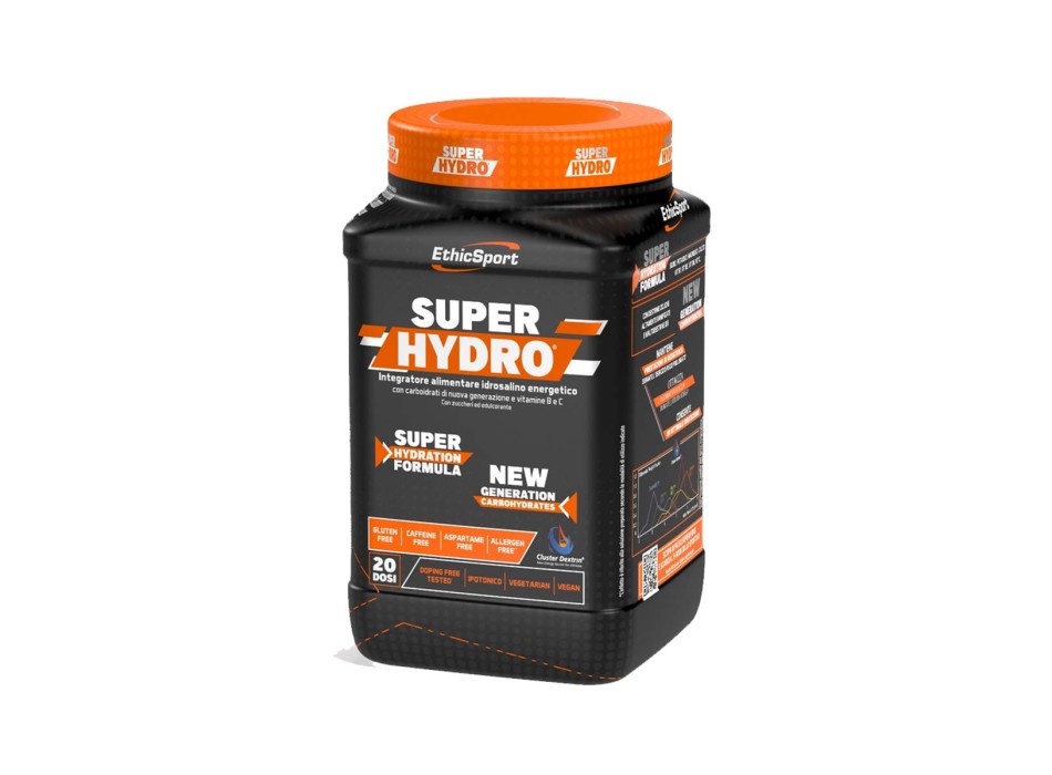 SUPER HYDRO - Integratore idrosalino energetico con carboidrati e vitamine B e C ETHICSPORT