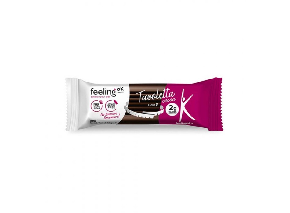 TAVOLETTA COCOA START - Stick di cioccolato con proteine e pochi carboidrati FEELING OK