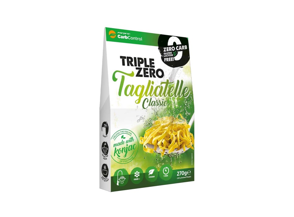 TRIPLE ZERO TAGLIATELLE - Pasta a ridotto contenuto di carboidrati, grassi e zuccheri FORPRO