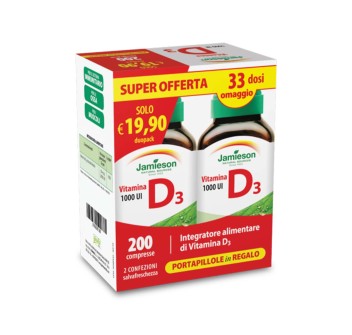 VITAMINA D 1000 (DOUBLE PACK) - Integratore diVitamina D3 JAMIESON