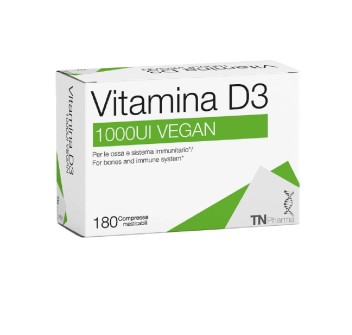 Vitamina D3 1000UI Vegan 180 tbl Masticabili