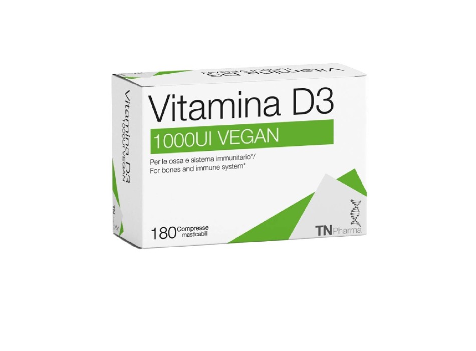 Vitamina D3 1000UI Vegan 180 tbl Masticabili