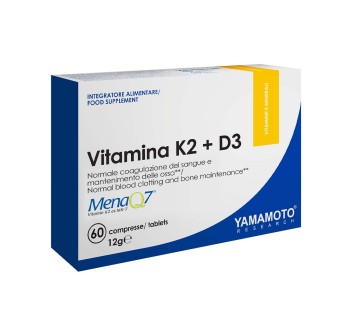 VITAMINA K2+D3 - Integratore di Vitamina K2 e D3 ad alto dosaggio YAMAMOTO NUTRITION