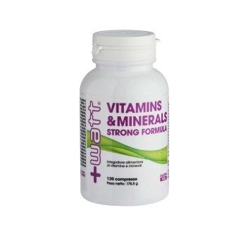 VITAMINS E MINERALS STRONG FORMULA - Integratore multivitaminico e multiminerale ad alto dosaggio +WATT