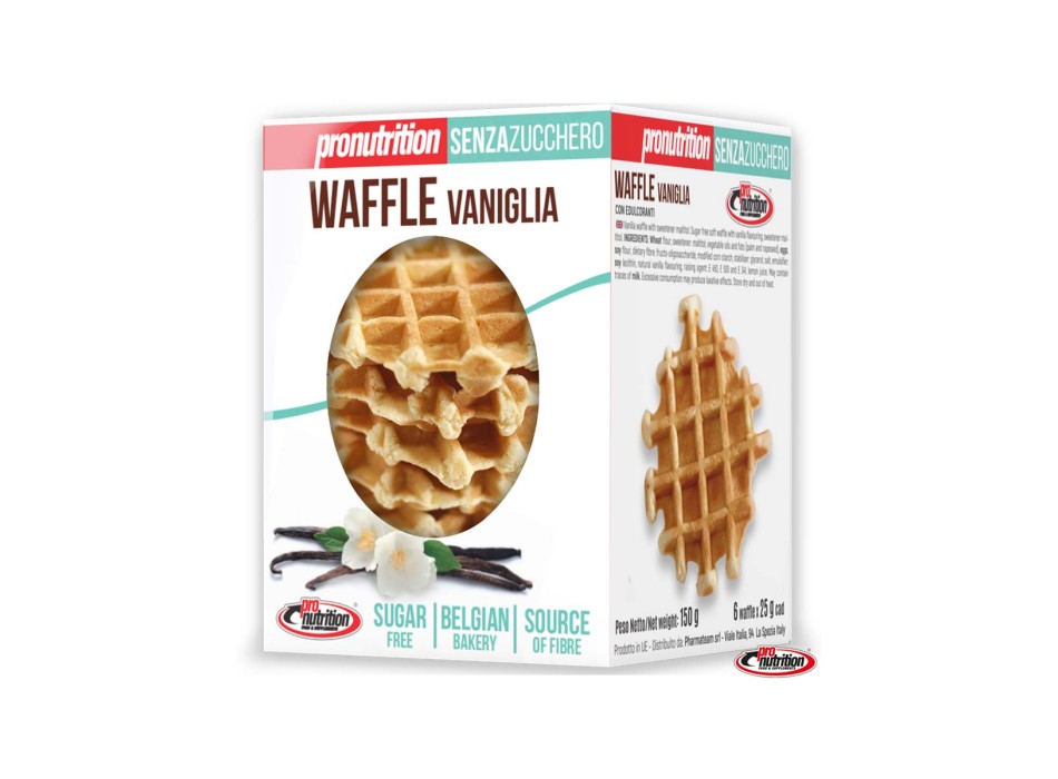 WAFFLE - Morbido e tenero Waffle senza zucchero con aromi naturali PRONUTRITION