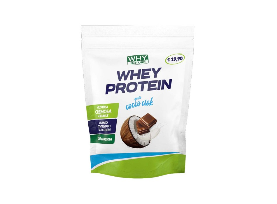 WHEY PROTEIN - WHYNATURE - Preparato alimentare per bevanda proteica a base di proteine concentrate del siero del latte WHY NATURE